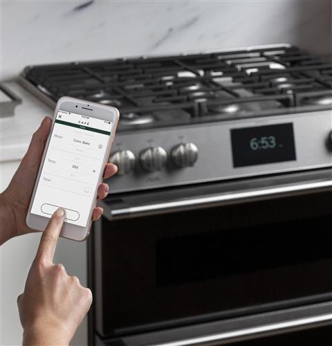 Café 30" Slide-In Front Control Gas Oven with Convection Range with Warming Drawer CGS700M2NS5