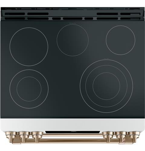 Café™ 30" Slide-In Front Control Radiant and Convection Double Oven Range CES750P4MW2