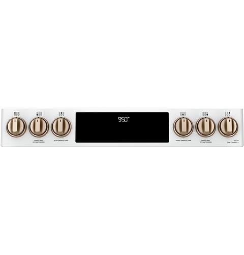 Café 30" Slide-In Front Control Dual-Fuel Double Oven with Convection Range C2S950P4MW2