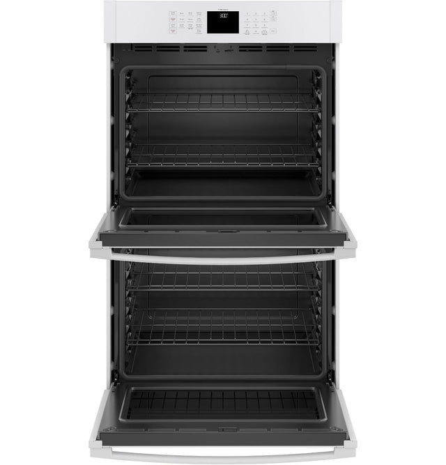 GE® 30" Smart Built-In Self-Clean Double Wall Oven with Never-Scrub Racks JTD3000DNWW
