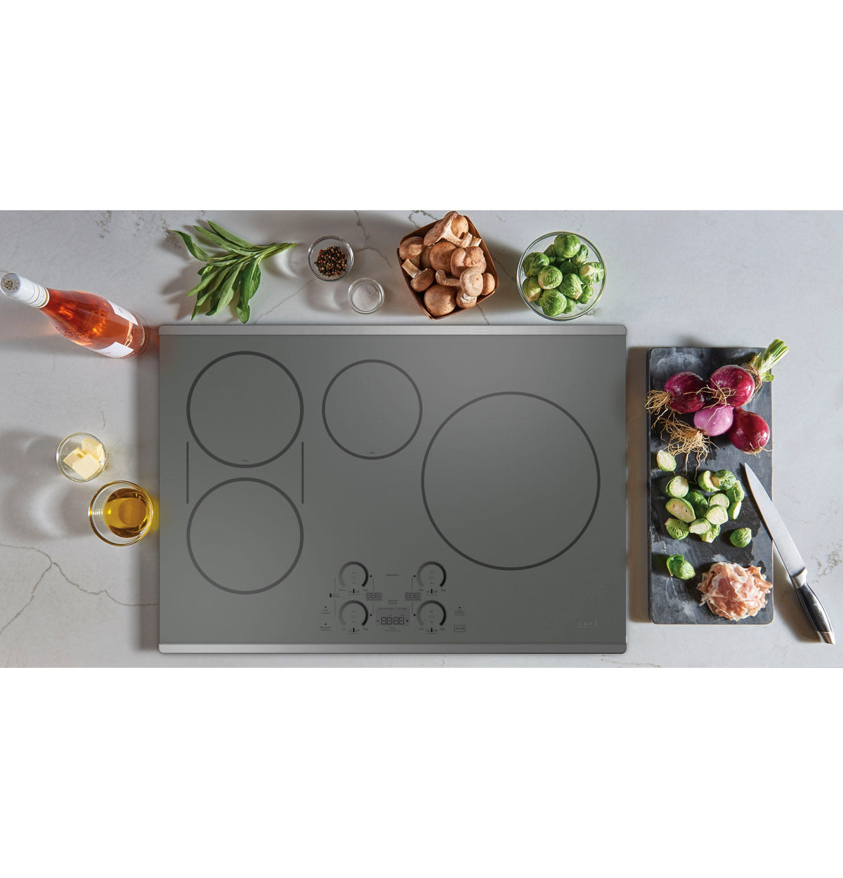 Café Series 30" Built-In Touch Control Induction Cooktop CHP90302TSS
