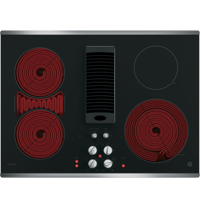 GE Profile 30" Downdraft Electric Cooktop PP9830SRSS