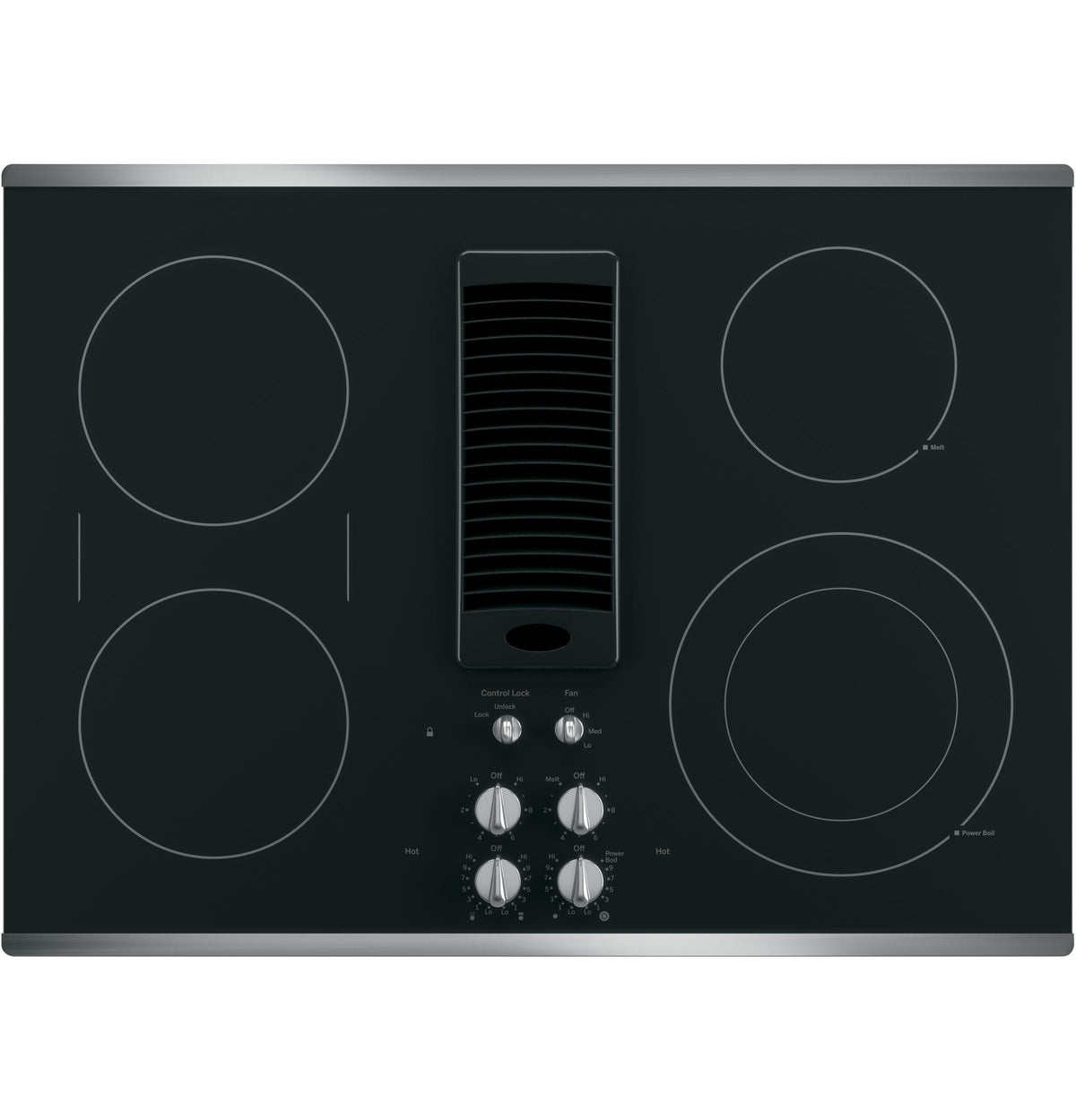 GE Profile 30" Downdraft Electric Cooktop PP9830SRSS