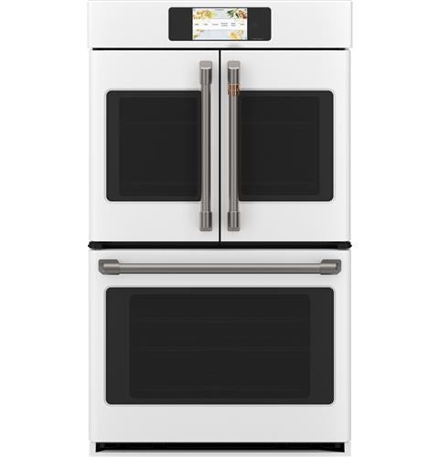 Café Professional Series 30" Smart Built-In Convection French-Door Double Wall Oven CTD90FP4NW2
