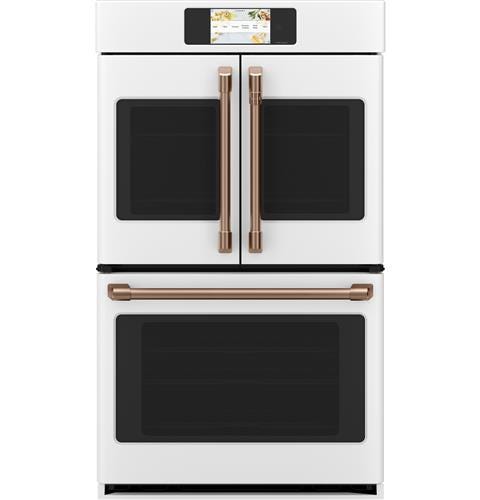 Café Professional Series 30" Smart Built-In Convection French-Door Double Wall Oven CTD90FP4NW2