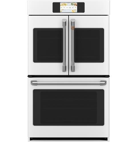 Café Professional Series 30" Smart Built-In Convection French-Door Double Wall Oven CTD90FP4NW2