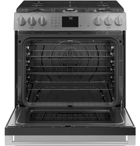 Café 30" Slide-In Front Control Gas Oven with Convection Range with Warming Drawer CGS700M2NS5