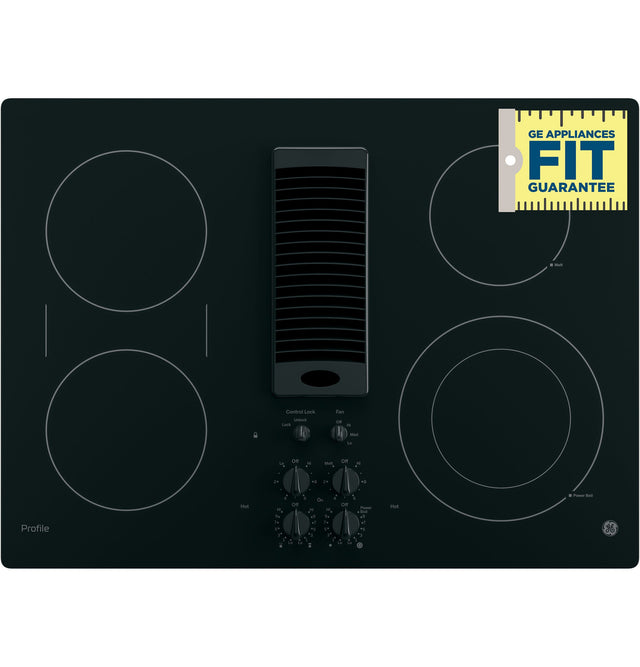 GE Profile 30" Downdraft Electric Cooktop PP9830DRBB