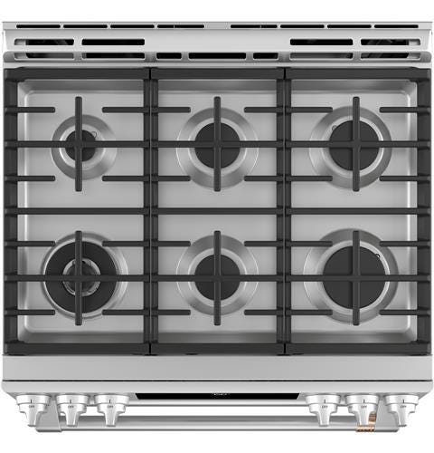 Café 30" Slide-In Front Control Gas Double Oven with Convection Range CGS750P2MS1
