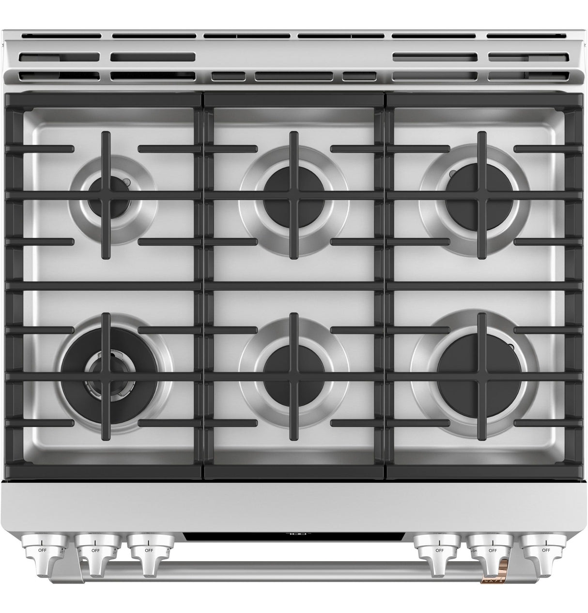 Café 30" Slide-In Front Control Gas Oven with Convection Range with Warming Drawer CGS700P2MS1