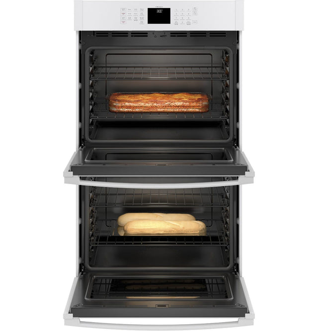 GE® 30" Smart Built-In Self-Clean Double Wall Oven with Never-Scrub Racks JTD3000DNWW