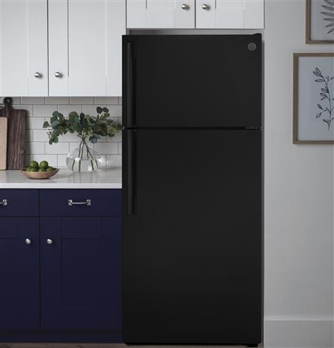 GE ENERGY STAR 16.6 Cu. Ft. Top-Freezer Refrigerator GTE17DTNRBB