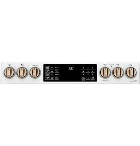 Café™ 30" Slide-In Front Control Radiant and Convection Double Oven Range CES750P4MW2
