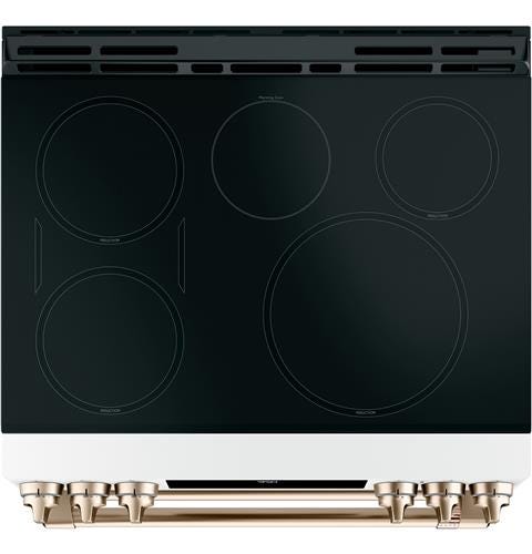 Café 30" Slide-In Front Control Induction and Convection Double Oven Range CHS950P4MW2