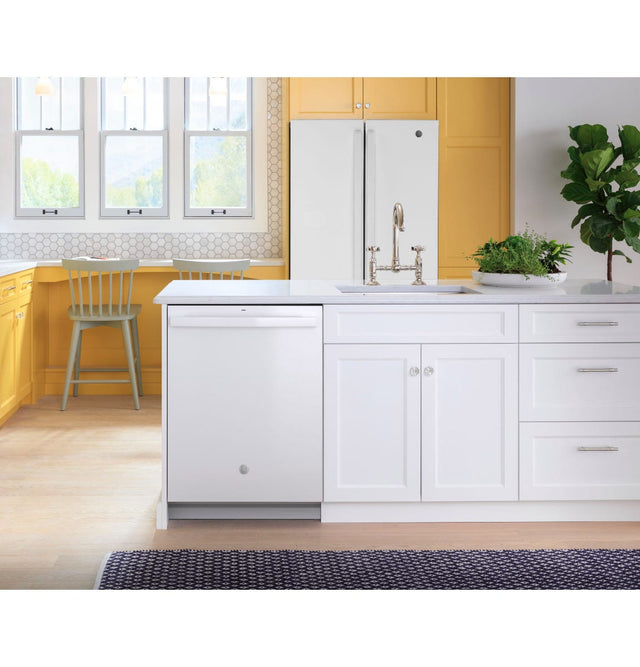 GE® ENERGY STAR® Top Control with Plastic Interior Dishwasher with Sanitize Cycle & Dry Boost GDT630PGRWW