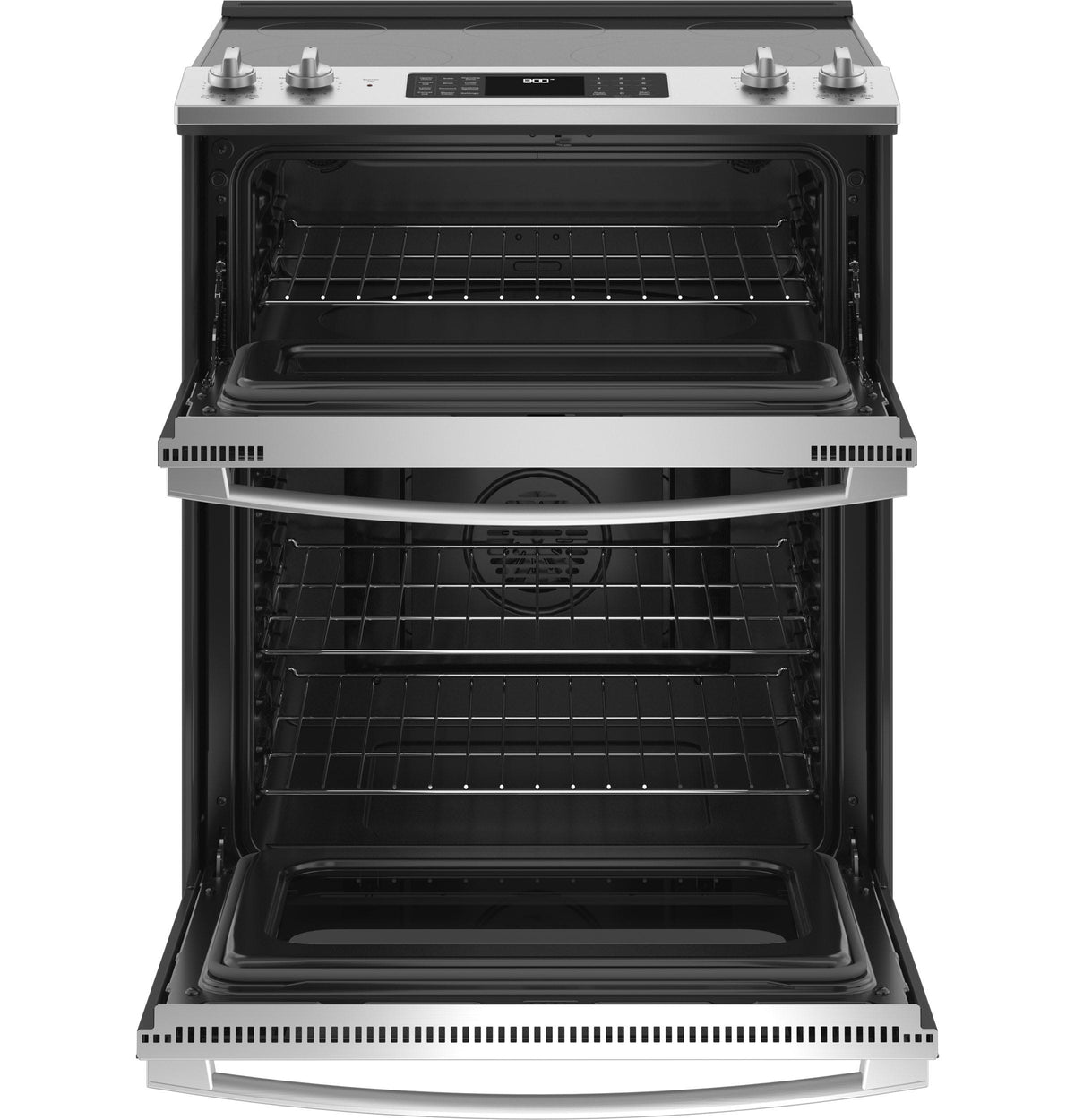 GE 30" Slide-In Electric Convection Double Oven Range JSS86SPSS