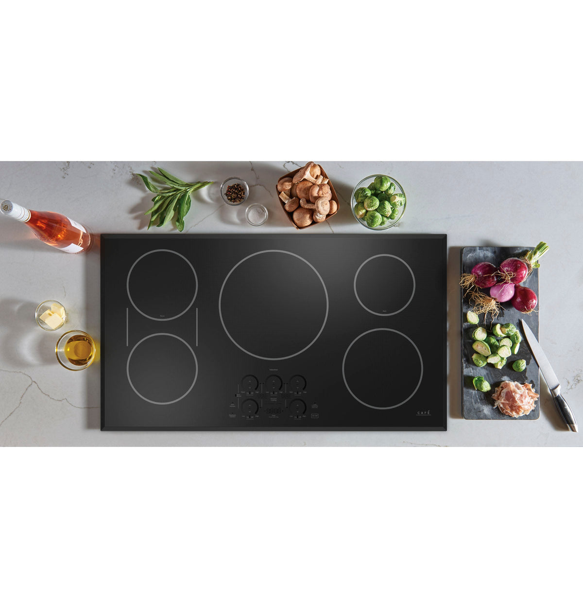 Café Series 36" Built-In Touch Control Induction Cooktop CHP90361TBB