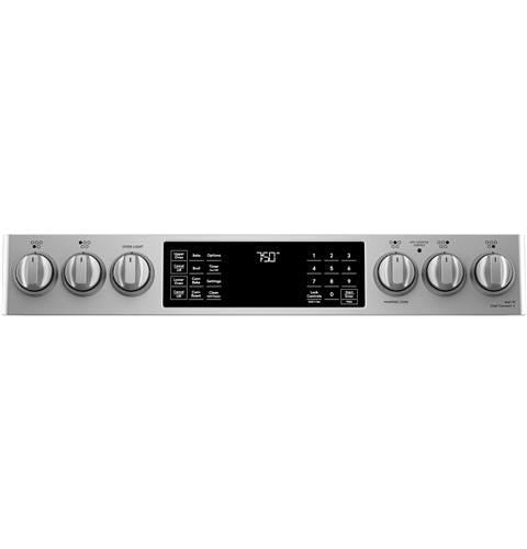 Café™ 30" Slide-In Front Control Radiant and Convection Double Oven Range CES750P2MS1