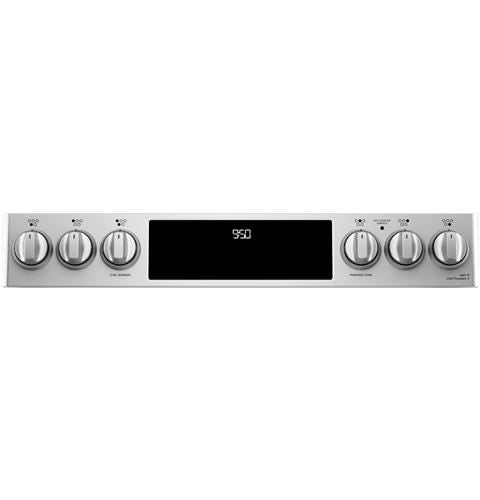 Café 30" Slide-In Front Control Induction and Convection Double Oven Range CHS950P2MS1
