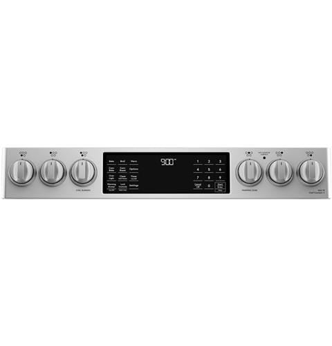 Café 30" Slide-In Front Control Induction and Convection Range with Warming Drawer CHS900P2MS1