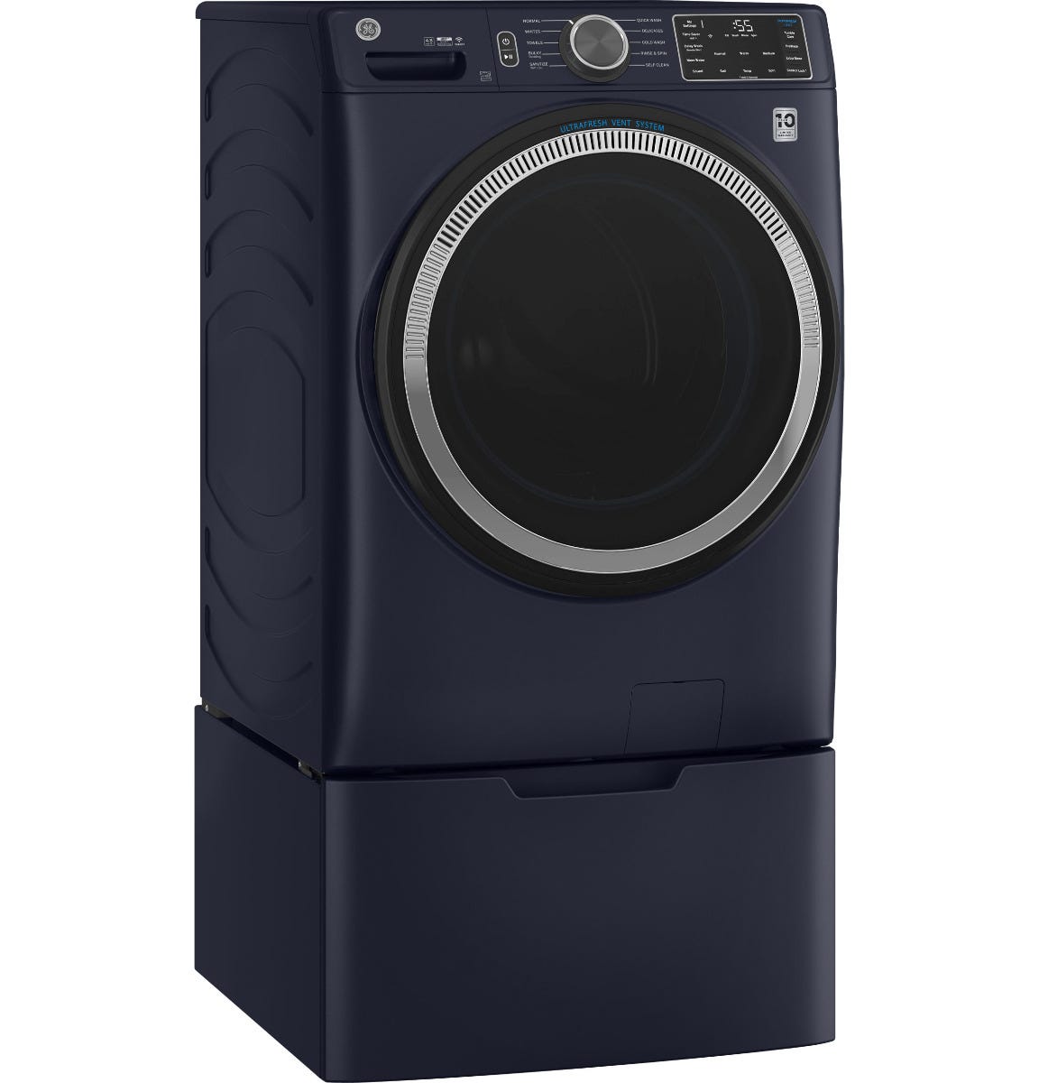 GE 4.8 cu. ft. Capacity Smart Front Load ENERGY STAR Washer with UltraFresh Vent System with OdorBlock and Sanitize w/Oxi GFW550SPRRS