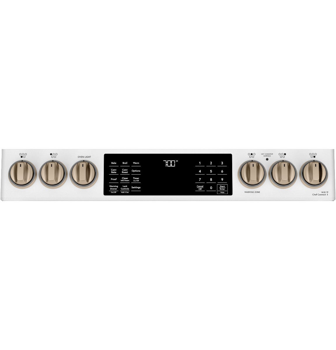 Café 30" Smart Slide-In, Front-Control, Radiant and Convection Range CES700P4MW2