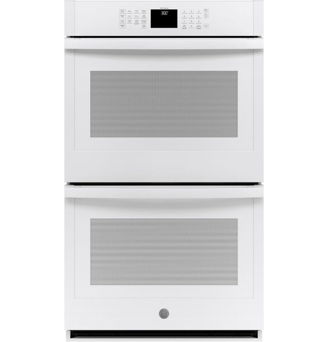 GE® 30" Smart Built-In Self-Clean Double Wall Oven with Never-Scrub Racks JTD3000DNWW