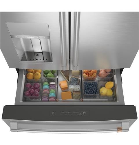 Café ENERGY STAR 27.8 Cu. Ft. Smart 4-Door French-Door Refrigerator CVE28DP2NS1