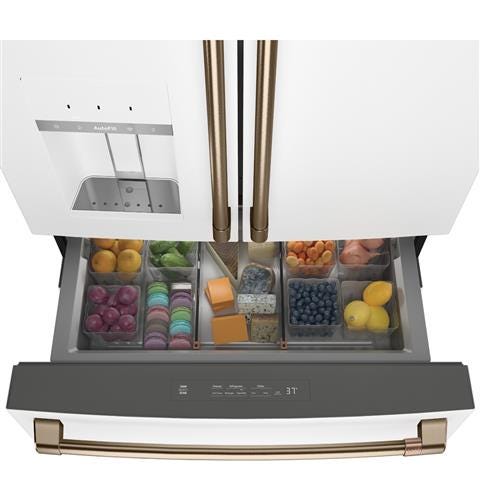 Café ENERGY STAR 27.8 Cu. Ft. Smart 4-Door French-Door Refrigerator CVE28DP4NW2