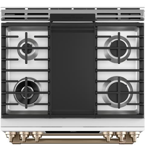 Café 30" Slide-In Front Control Dual-Fuel Double Oven with Convection Range C2S950P4MW2