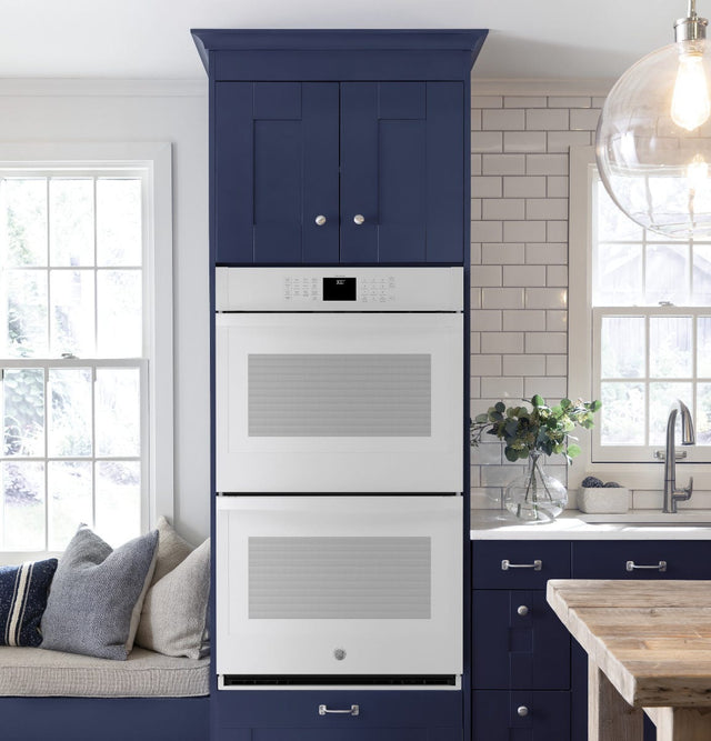 GE® 30" Smart Built-In Self-Clean Double Wall Oven with Never-Scrub Racks JTD3000DNWW