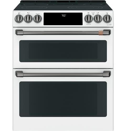 Café™ 30" Slide-In Front Control Radiant and Convection Double Oven Range CES750P4MW2