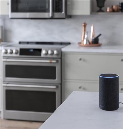 Café 30" Slide-In Front Control Induction and Convection Range with Warming Drawer CHS900P2MS1