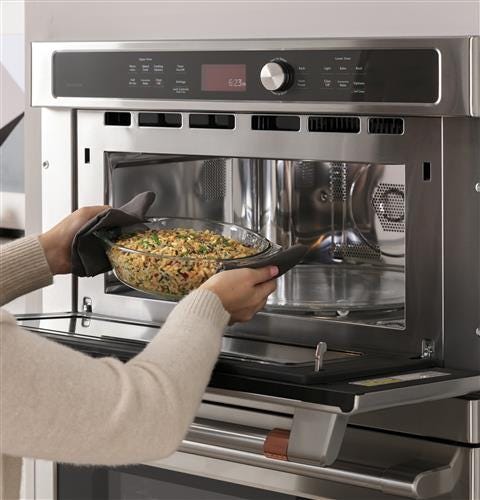 Café 30 in. Combination Double Wall Oven with Convection and Advantium Technology CTC912P2NS1