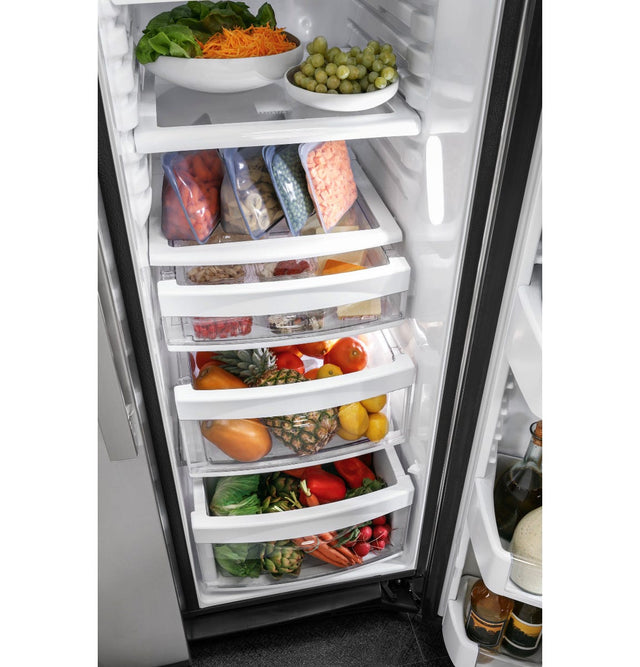 GE Profile™ 21.9 Cu. Ft. Counter-Depth Side-By-Side Refrigerator PZS22MYKFS