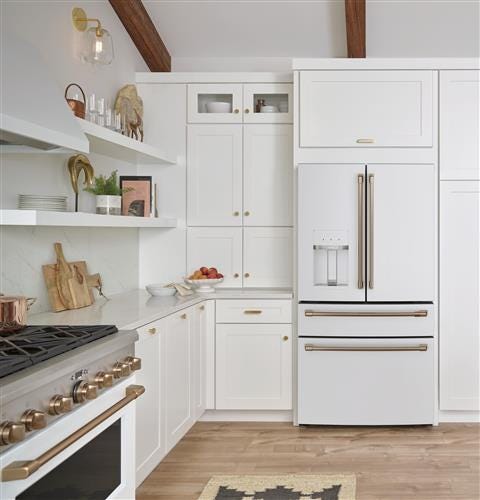 Café ENERGY STAR 27.8 Cu. Ft. Smart 4-Door French-Door Refrigerator CVE28DP4NW2