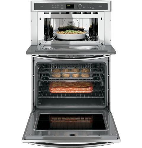 GE Profile Series 30 in. Combination Double Wall Oven with Convection and Advantium Technology PT9800SHSS