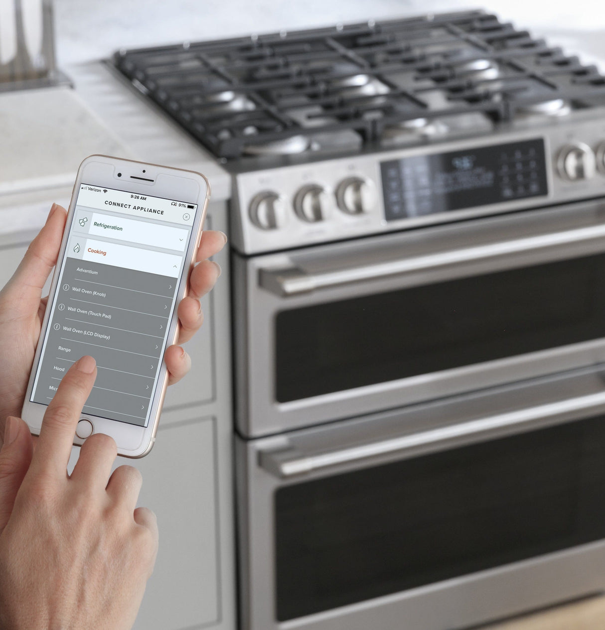 Café 30" Slide-In Front Control Gas Oven with Convection Range with Warming Drawer CGS700P2MS1