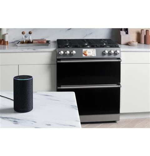 Café 30" Slide-In Front Control Gas Oven with Convection Range with Warming Drawer CGS700M2NS5