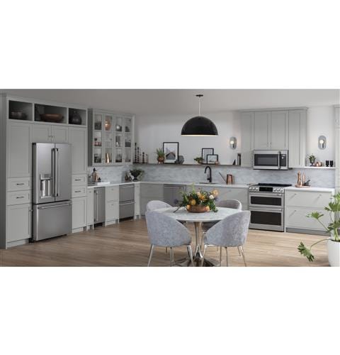 Café 30" Slide-In Front Control Induction and Convection Double Oven Range CHS950P2MS1