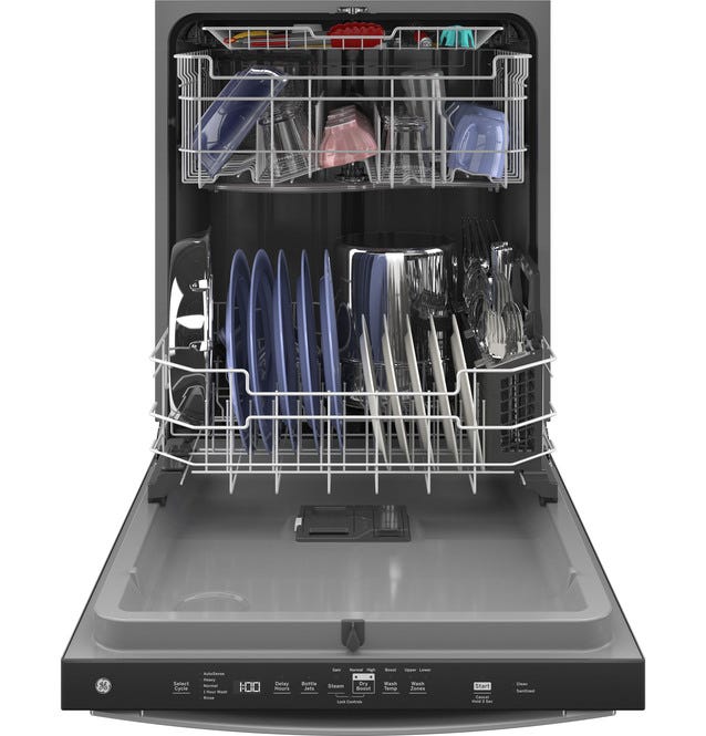 GE Top Control With Plastic Interior Dishwasher With Sanitize Cycle & Dry Boost GDT630PYRFS