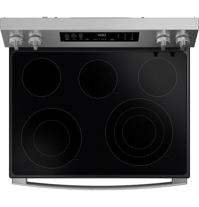 GE Profile™ ENERGY STAR® 30” Smart Free-Standing Electric Convection Range with No Preheat Air Fry and EasyWash™ Oven Tray PRF700AYFS