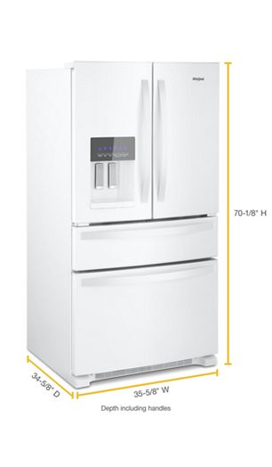 Whirlpool® 36-Inch Wide French Door Bottom Mount Refrigerator WRMF3636RW