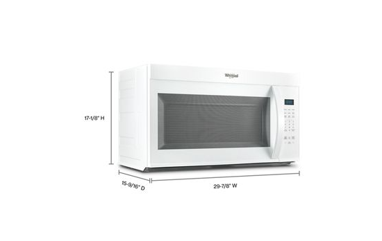 Whirlpool 30’ W 1.7 cu. ft Over the range Microwave with 1000-Watts Cooking Power WMMS3130RW