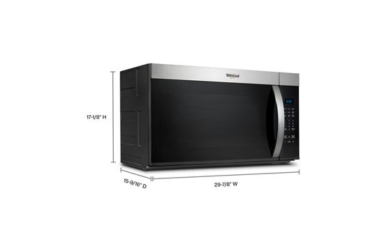 Whirlpool 30’ W 1.7 cu. ft Over the range Microwave with 1000-Watts Cooking Power WMMS3130RS