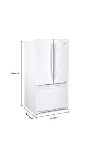 Whirlpool® Counter-Depth French Door Bottom Mount Refrigerator WRFC2036RW