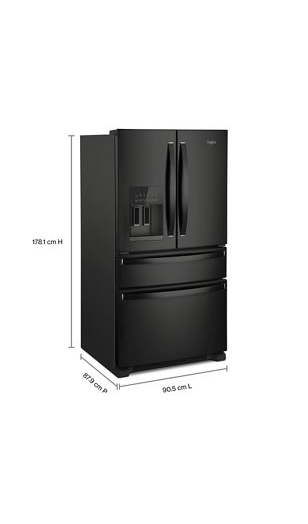 Whirlpool® 36-Inch Wide French Door Bottom Mount Refrigerator WRMF3636RB