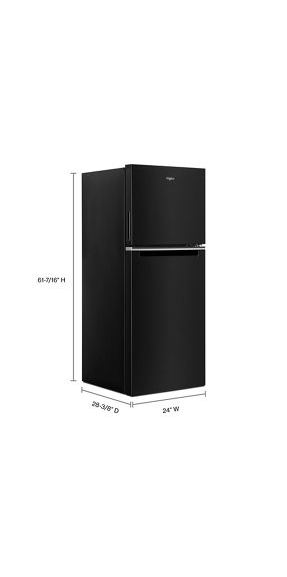 Whirlpool 24-inch Wide Top-Freezer Refrigerator - 11.6 cu. ft. WRT312CZJB