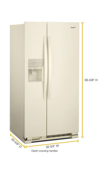 Whirlpool 33-inch Wide Side-by-Side Refrigerator - 21 cu. ft. WRS311SDHT
