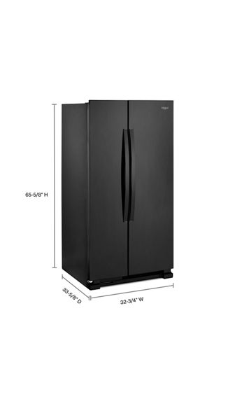 Whirlpool 33-inch Wide Side-by-Side Refrigerator - 22 cu. ft. WRS312SNHB
